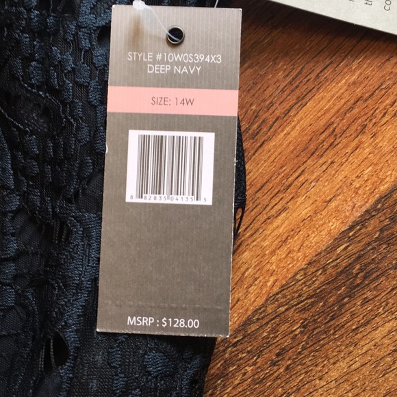 Sharagano Sleeveless Lace Scallop Hem Dress - Picture 5 of 10